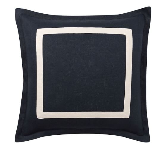 TEXTURED LINEN FRAME PILLOW COVER -20" sq. insert sold separately - Image 0