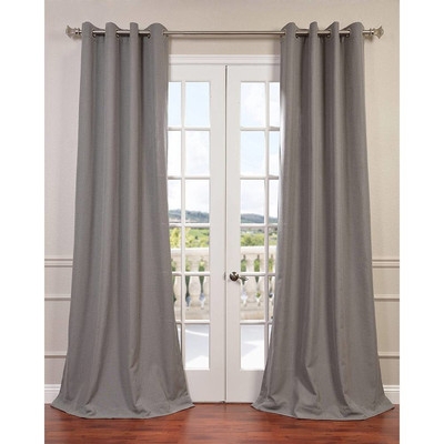 Grommet Single Curtain Panel - Pewter Grey - 96"L - Image 0