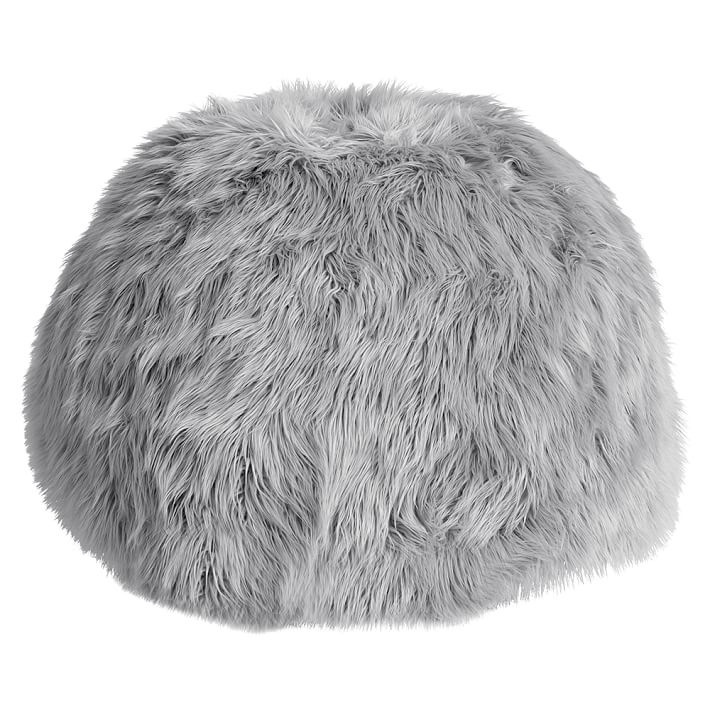 Gray Fur-Rific Beanbag Slipcover + Insert -Small - Image 0