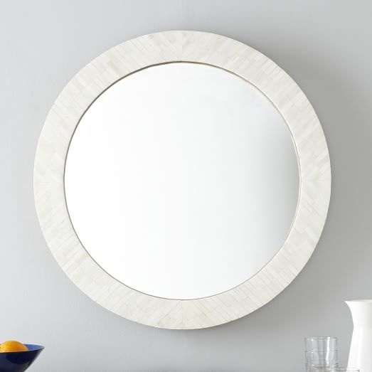 Parsons Round Mirror - Bone Inlay - Image 0