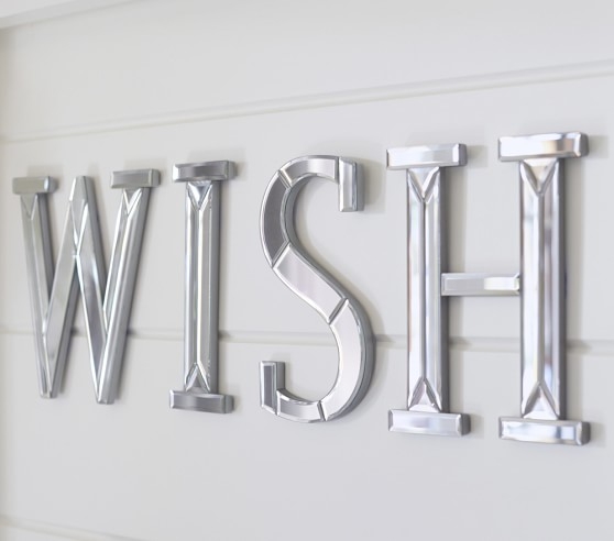 Mirrored Wall Letters, Wish - Image 0