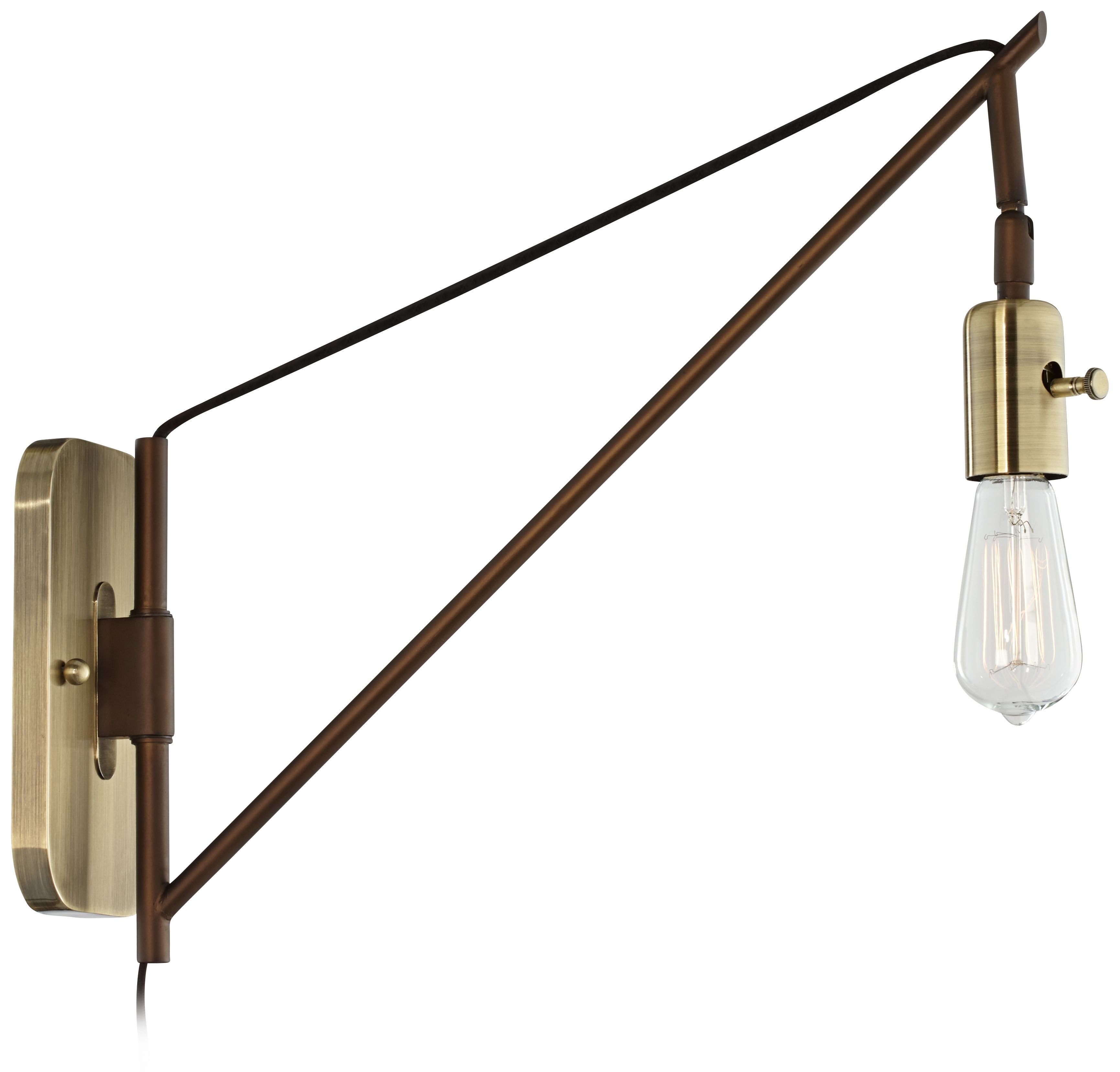 Hobson Bronze and Antique Brass 17" High Wall Sconce - Image 0