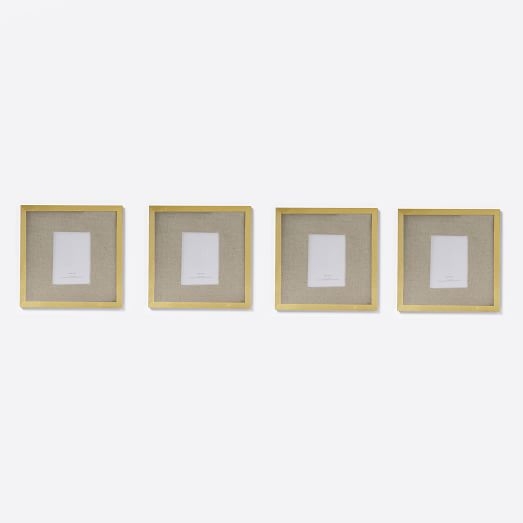 Gallery Frames, Gold Leaf, Set of 4, 13"x13" (5"x7" Opening) - Image 0