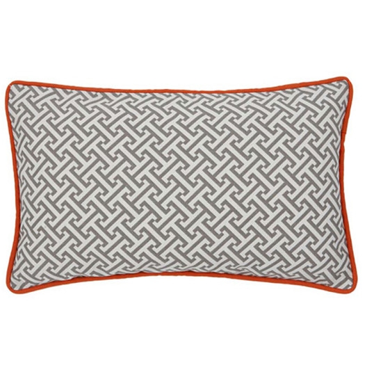 Maze Cotton Lumbar Pillow - 12" H x 20" W - With inert - Image 0