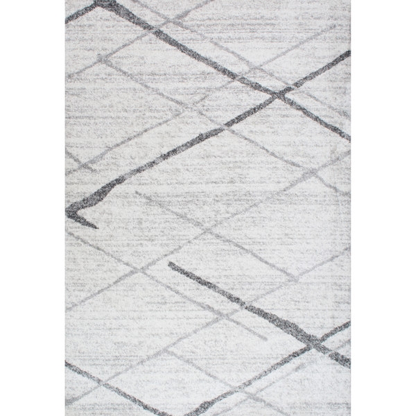 Contemporary Striped Grey Rug (5' x 8') - Image 0