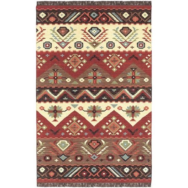 Hand-woven Southwestern Aztec Knoxville Wool Flatweave Rug - Image 0