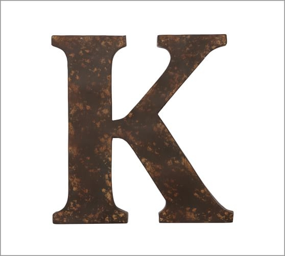 Rustic Metal Letter, K - Image 0