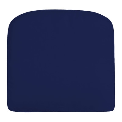 Outdoor Double-Piped Contour Chair Cushion -Fresco Navy -22W x 19"D - Image 0