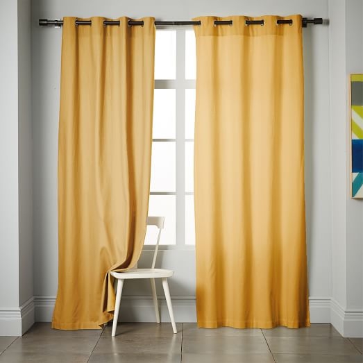 Linen Cotton Grommet Curtain - 96" - Image 0