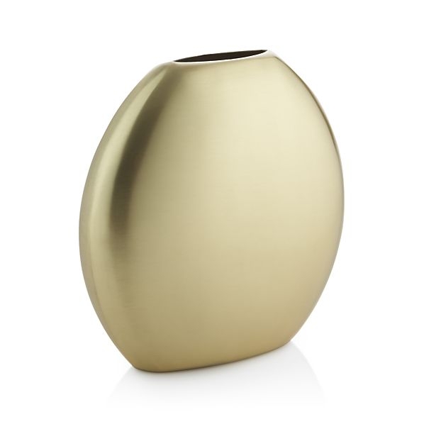 Cooper Wide Brass Vase - Image 1