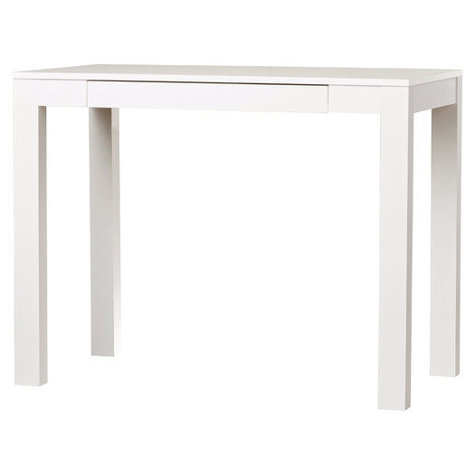 Perry 39" W Writing Desk with Drawer - White - Image 0