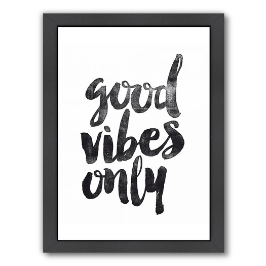 Good Vibes Only Framed Textual Art - Image 0
