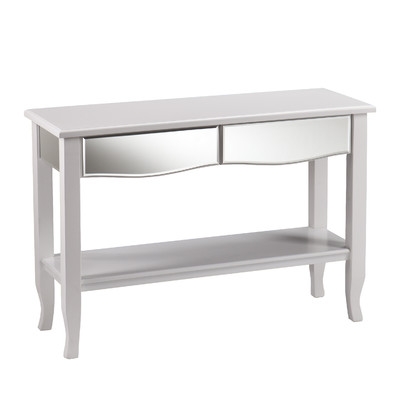 Marcel White Mirrored Console/Sofa Table - Image 0
