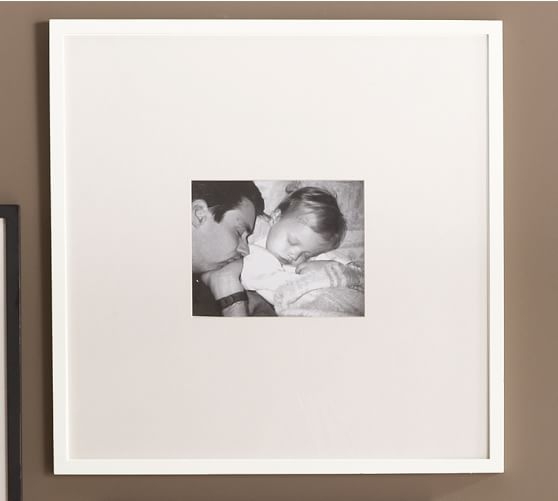 Wood Gallery Oversized Picture Frame, 25 x 25", Modern White - Image 0