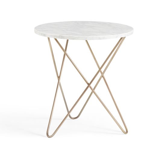 DARCY MARBLE TOP SIDE TABLE - Image 0
