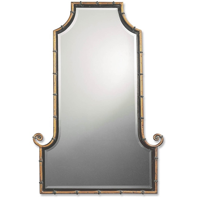 Uttermost Himalaya Spotted Gold Iron Framed Mirror - Image 0