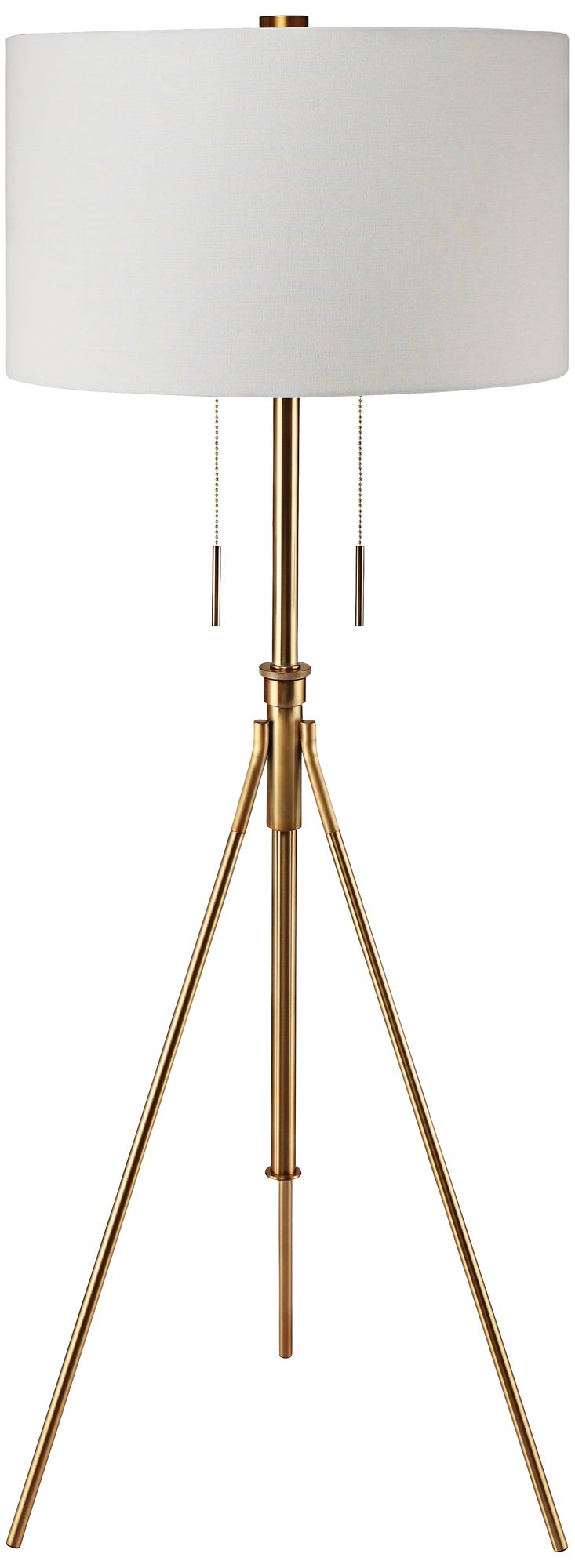 Mantis Adjustable Brass Tripod Floor Lamp - Image 0