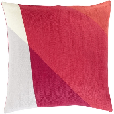 Geometric Cotton Throw Pillow - 18" H x 18" W - Polyester insert - Image 0