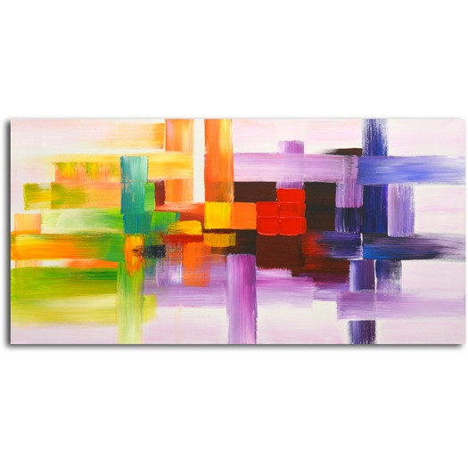 Derivitives of Color Original Painting on Canvas - 24" H x 48" W x 1" D - Unframed - Image 0