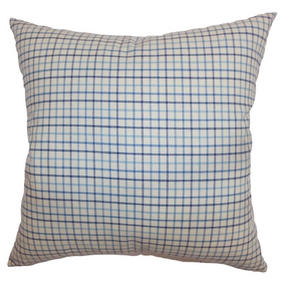 Jocko Check Cotton Throw Pillow 18x18 with insert - Image 0