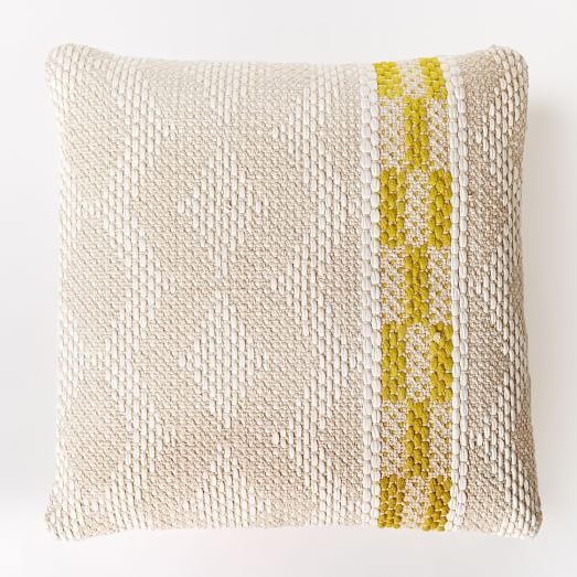 Diamond Color Stripe Pillow Cover - Citrus Yellow - 20"sq. - Insert sold separately - Image 0