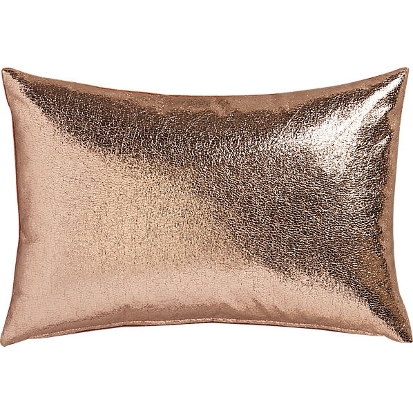 Rove 18"x12" -  Rose gold- Pillow with feather-down insert - Image 0