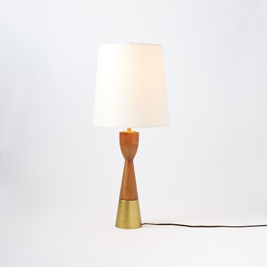 west elm + Rejuvenation Mid-Century Wood Table Lamp - Tall - Image 0