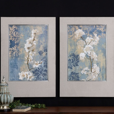 Blossoms 2 Piece Framed Painting Print Set-39"x27" - Image 0