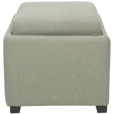 Carter Upholstered Storage Ottoman - Grey - Image 0