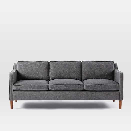 Hamilton Upholstered Sofa- 81" -Brushed Heathered Cotton-Gray Haze - Image 0