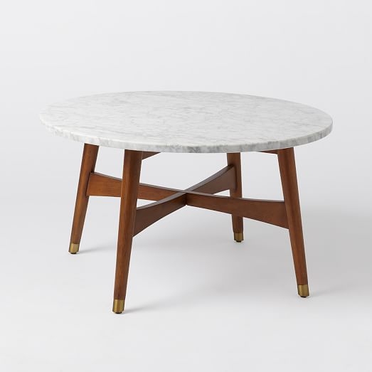 Reeve Mid-Century Coffee Table - Marble - Image 0