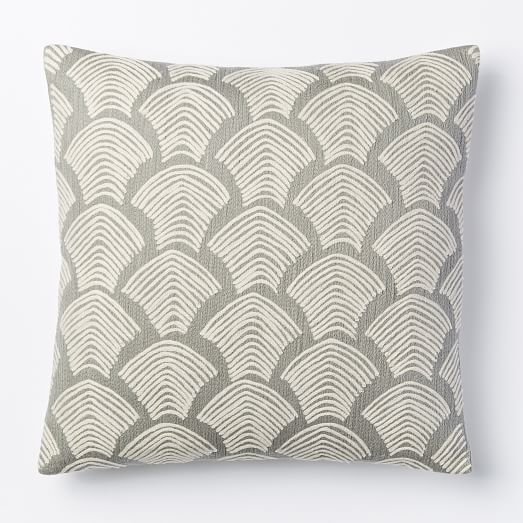Crewel Deco Shells Pillow Cover - Image 0