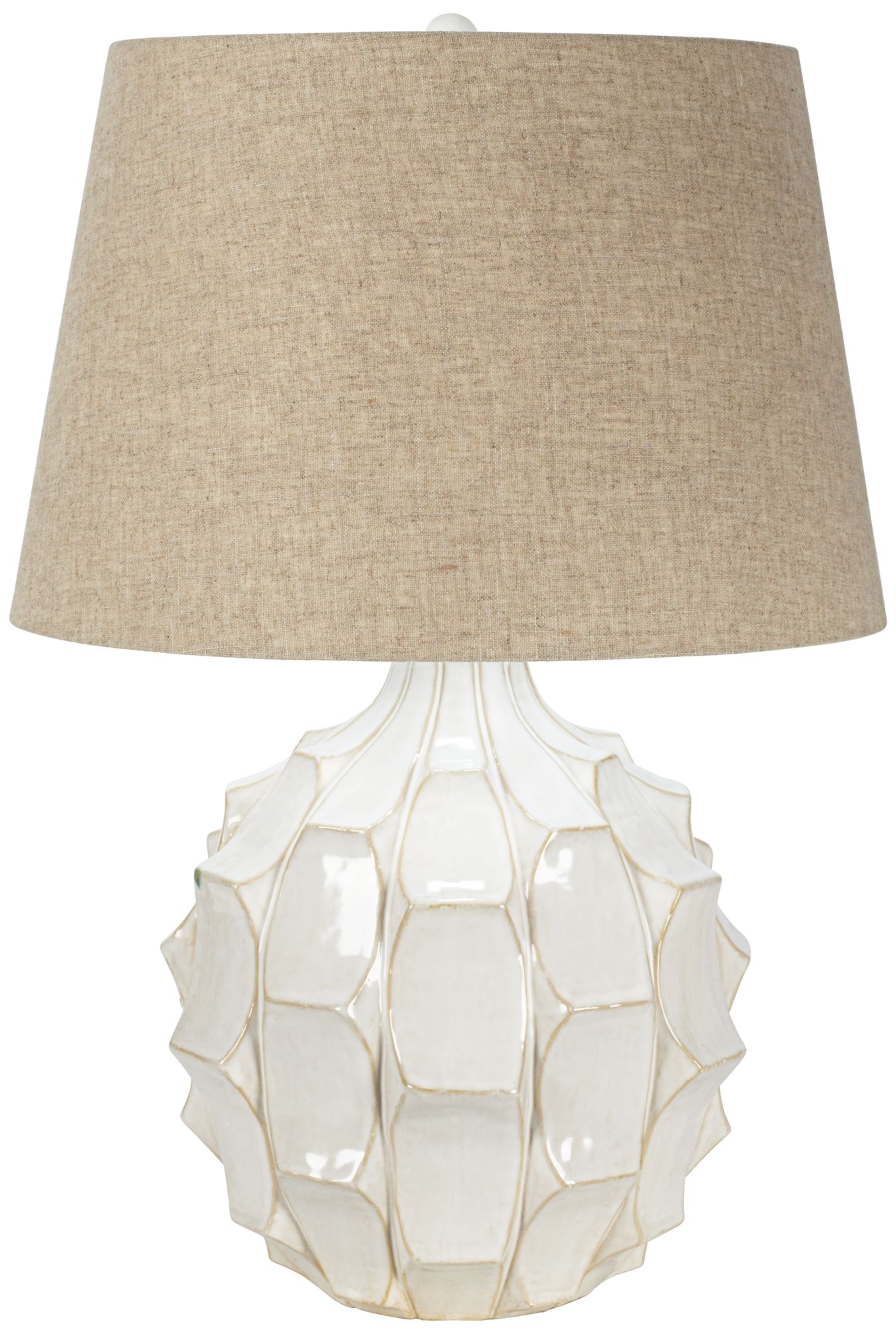 Cosgrove Mid-Century White Ceramic Table Lamp - Image 0