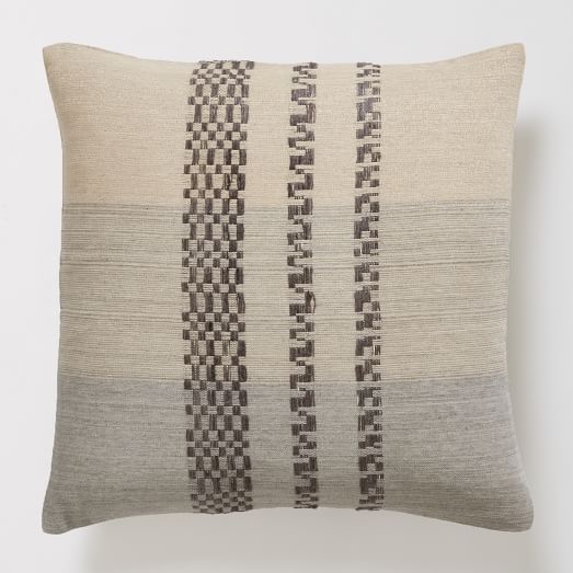 Checkered Stripe Pillow Cover - 18x18 - Insert Sold Separately - Image 0