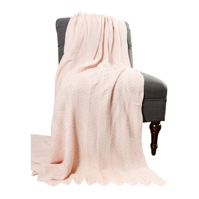 Kittery Knitted Cotton Throw - Petal - Image 0