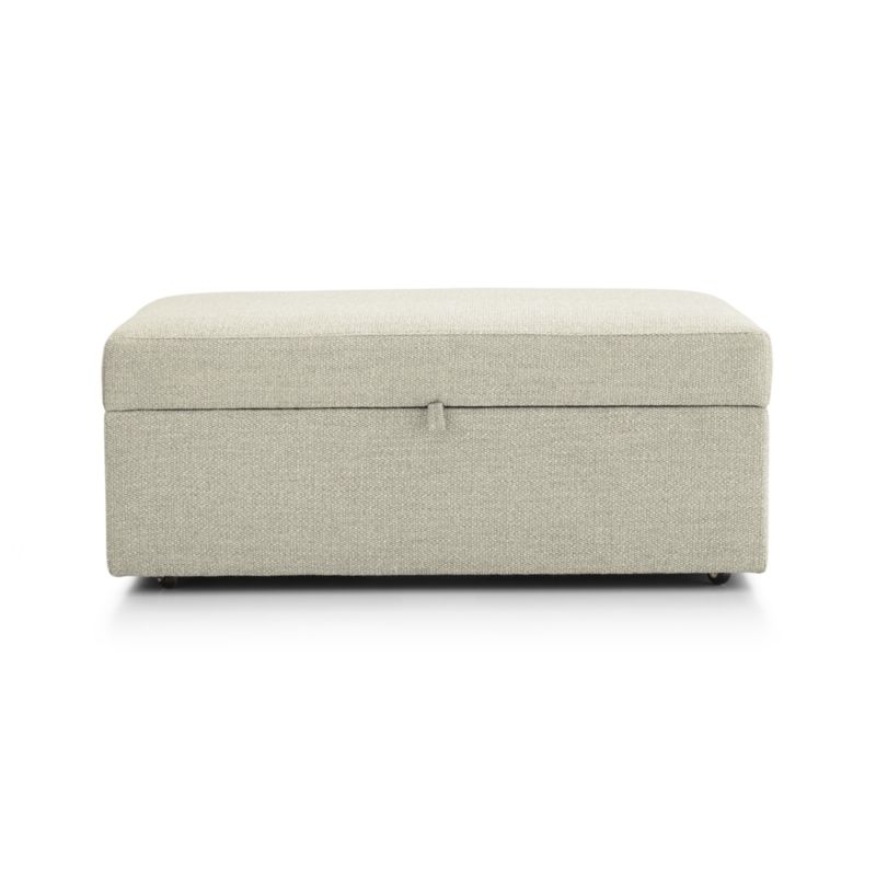 Lounge II Storage Ottoman with Tray - Cement - Image 0