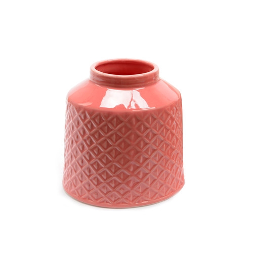Basic Luxury Porcelain Vase - Salmon Pink, 5"H - Image 0