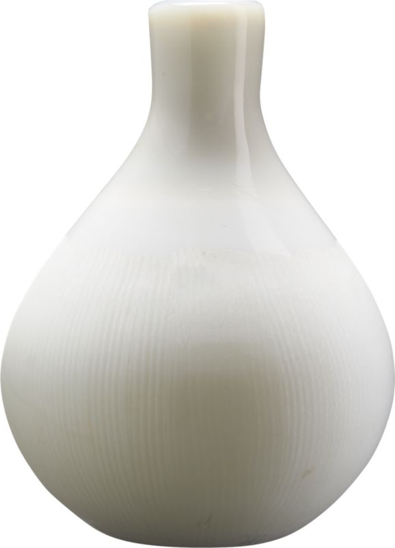 Little white one glass vase - Image 0