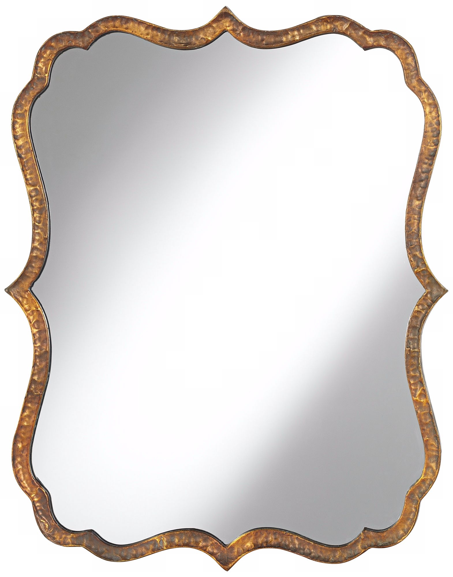 Uttermost Spadola 30" High Hammered Copper Wall Mirror - Image 0