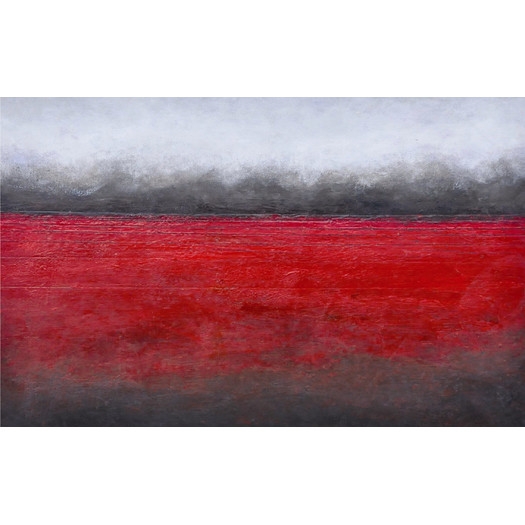 Ikon Red Horizon Painting Print- 40" H x 60"-Unframed - Image 0