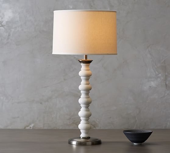 Stacked Stone Spindle Table Lamp Base - Image 0