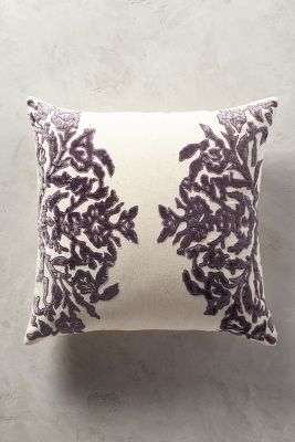 Vining Velvet Pillow - 20"sq. - Lilac - Polyfill insert - Image 0
