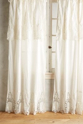 Victorian Lace Curtain - 63â€ x 50â€ - Image 0