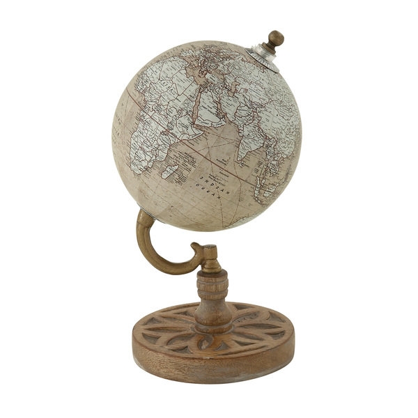Wood Metal PVC Globe - Image 0