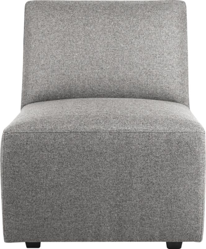 Layne armless sectional chair - Taylor felt grey - Image 0