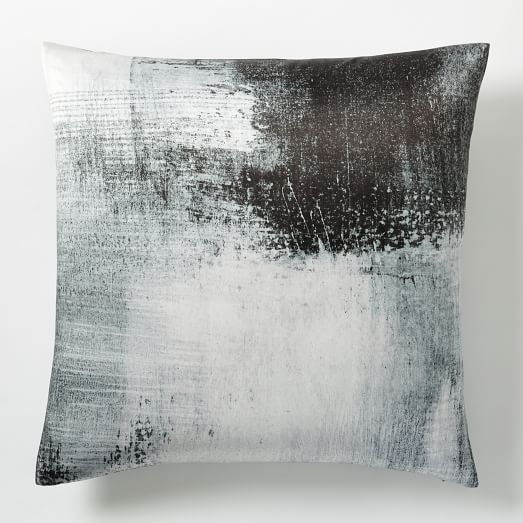 Painterly Texture Pillow Cover - Platinum-20"-without insert - Image 0