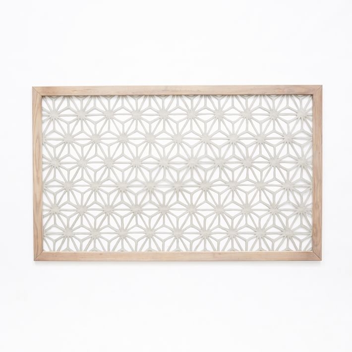 Framed Handmade Paper Wall Art - Gray Star - Image 0