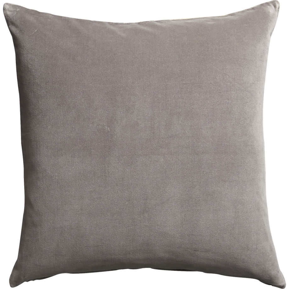 Leisure grey 23" pillow with down-alternative insert - Image 0