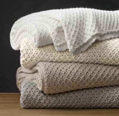TEXTURAL KNIT OVERSIZED BED THROW - Image 0