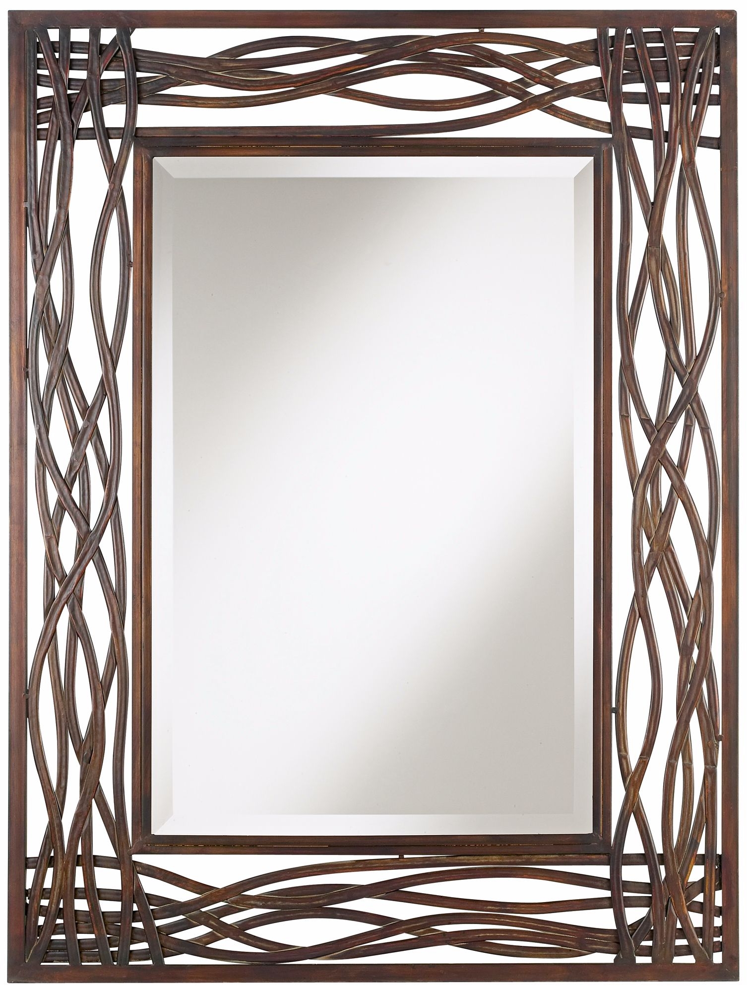 Uttermost Dorigrass Distressed Mocha Brown Wall Mirror - Image 0